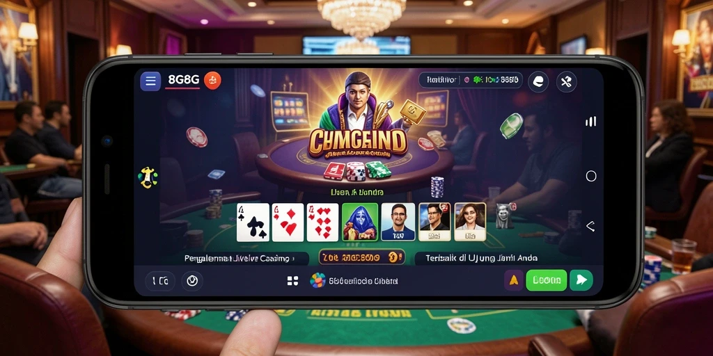 Tampilan gameplay Live Casino yang menarik di 8G8G.