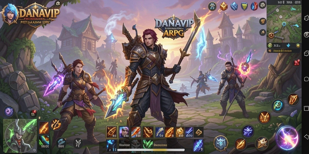 Tangkapan layar dari aksi seru dalam game ARPG DANAVIP.