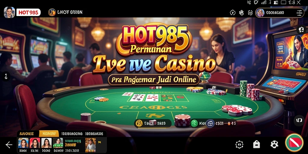 Tampilan menarik dari gameplay Live Casino di HOT985.
