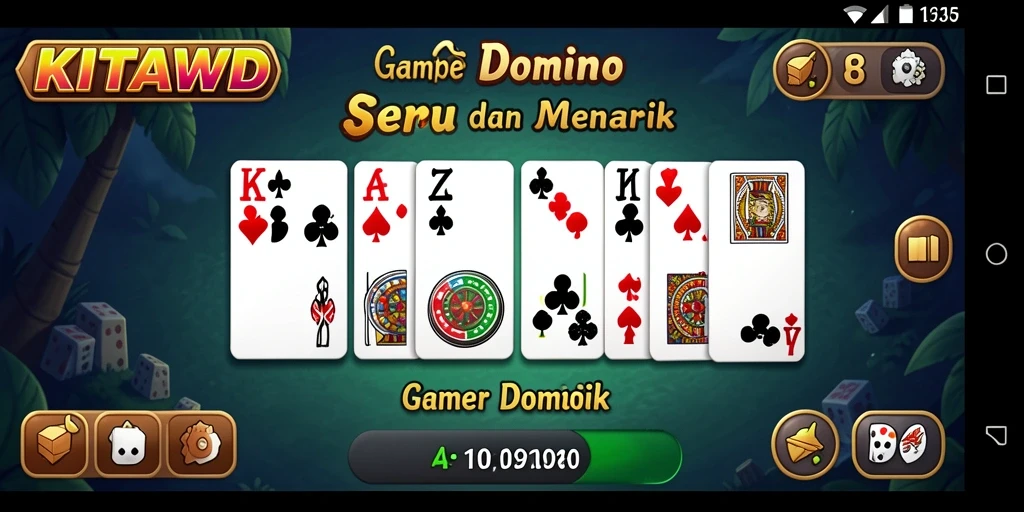 Tampilan gameplay Domino yang menarik di KITAWD.