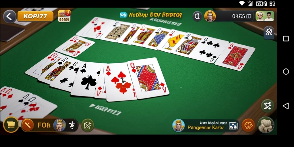 Tampilan gameplay seru KOPI77 yang penuh strategi Gaple.
