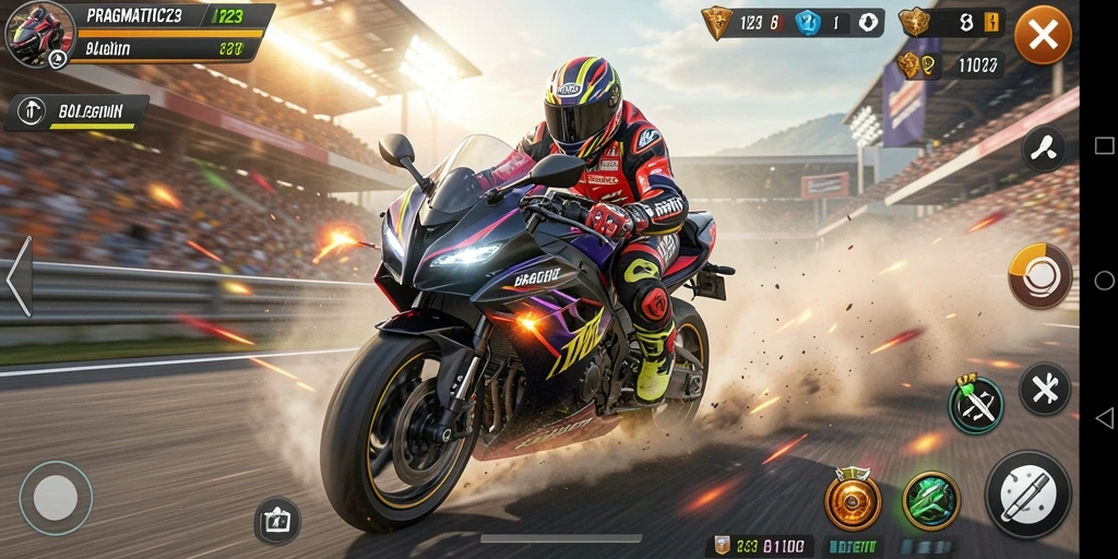Gameplay seru balapan motor di PRAGMATIC123.