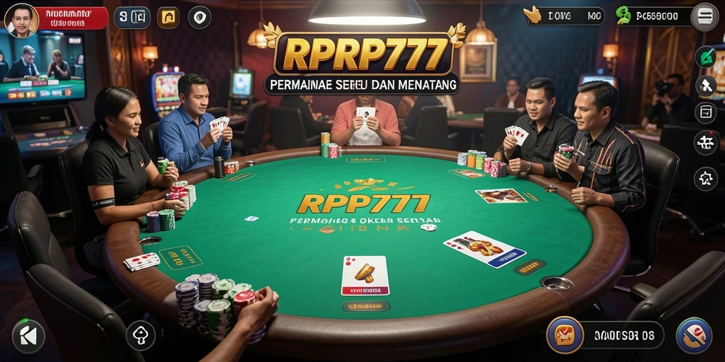 Tampilan screenshot gameplay RPRP777 menampilkan keseruan bermain Poker.