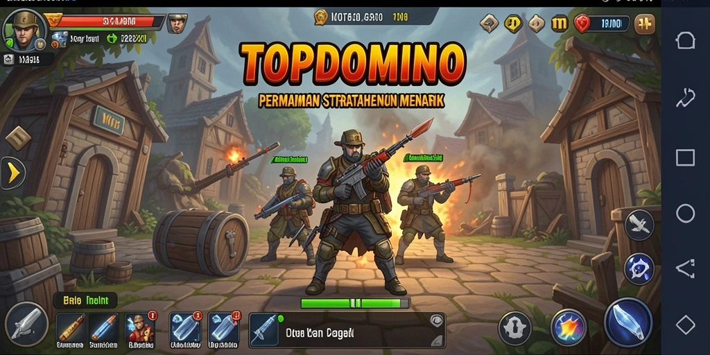 Tampilan gameplay seru di TOPDOMINO dengan strategi menawan.