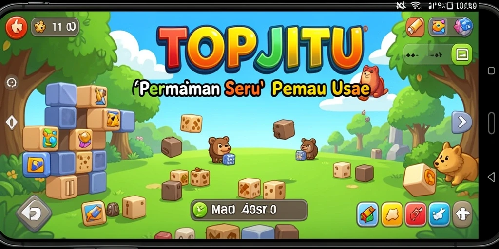 Gameplay seru dan menantang dalam TOPJITU yang penuh warna.