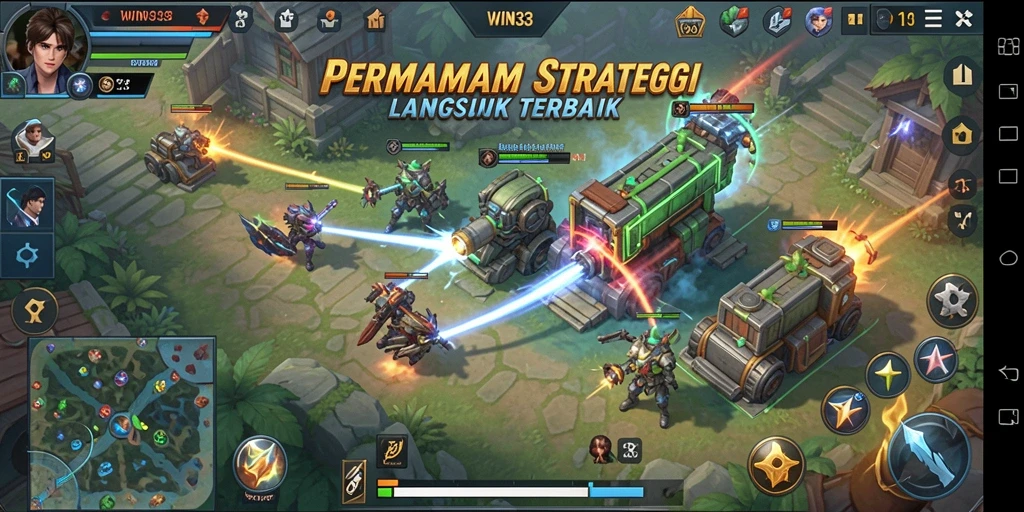 Tangkapan layar WIN33 menunjukkan aksi pertempuran strategis yang menegangkan.
